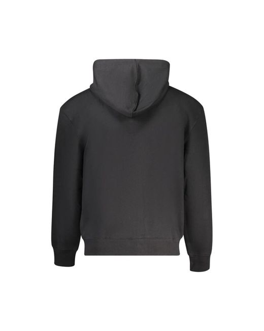 Guess Hoodies & Sweatvesten ,Zwart ,Katoen Hooded Sweatshirt Met Rits in het Black voor heren