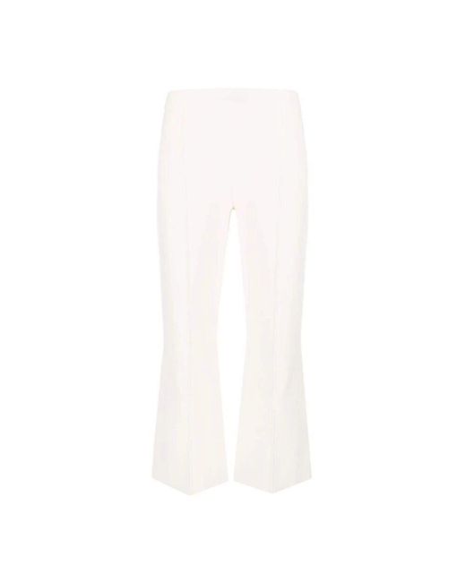 Theory White Straight Trousers