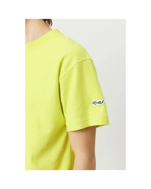 Soulland Yellow Locker geschnittenes boucle jersey t-shirt