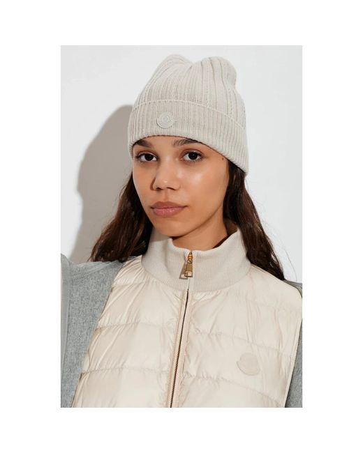 Moncler Natural Wollmütze