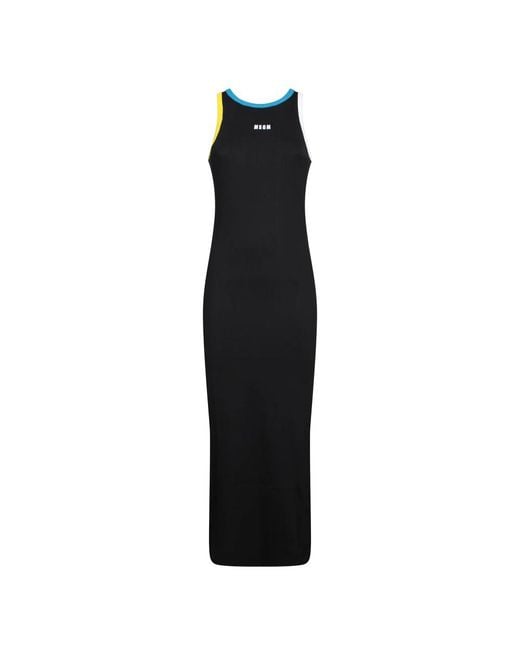MSGM Black Maxi Dresses