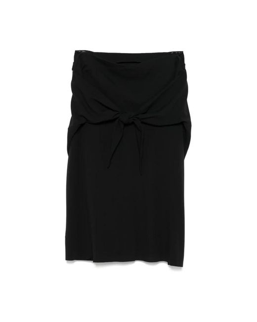 Rick Owens Zwarte Casual Midi Rok in het Black
