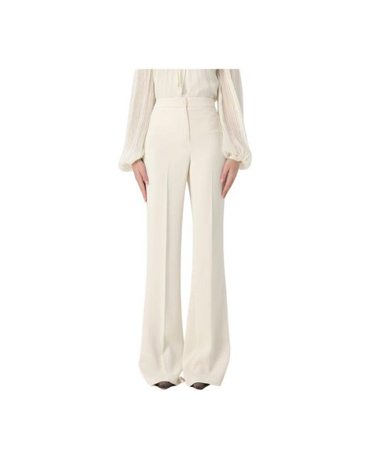 Twinset White Klassische High-Waist Hose