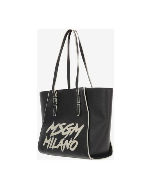 Tote Bags MSGM de color Black