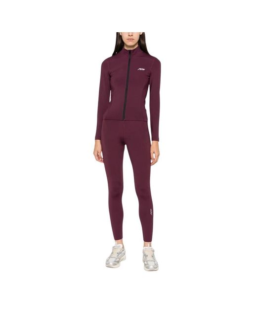 Autry Fitness ,Bruin ,Polyester Active Jacket in het Red