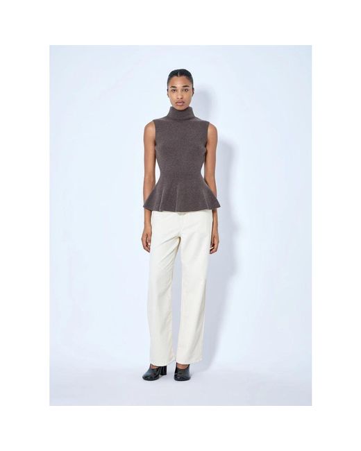 Rohe Purple Sleeveless Tops