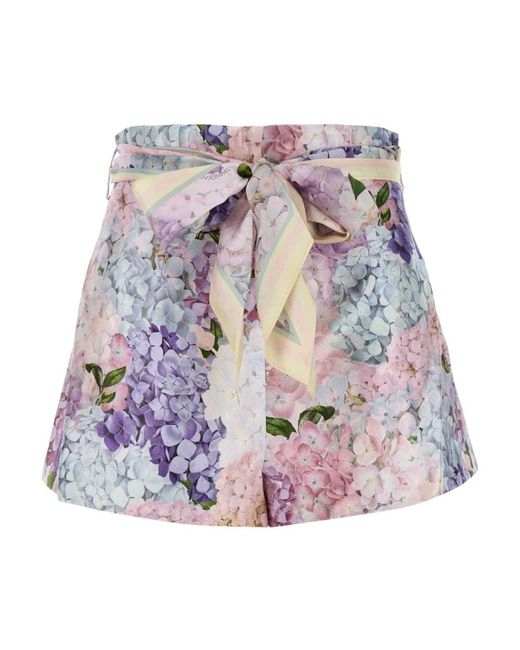 Zimmermann Purple Short Shorts