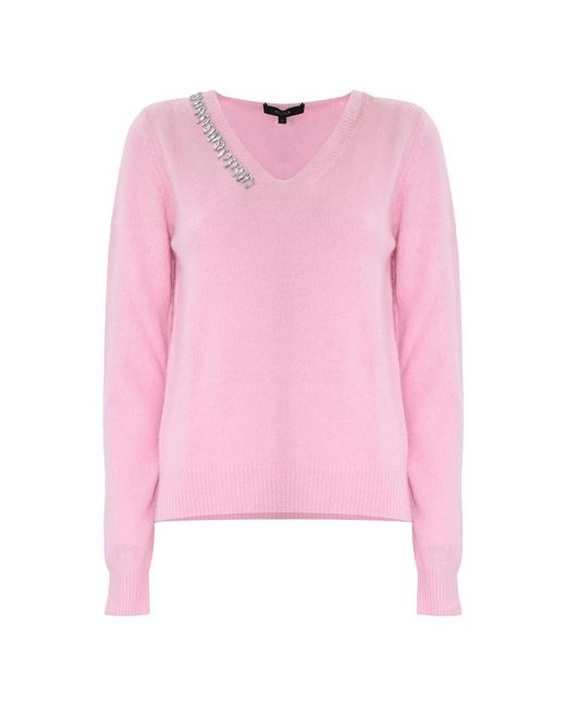Kocca V-Neck Knitwear in het Pink