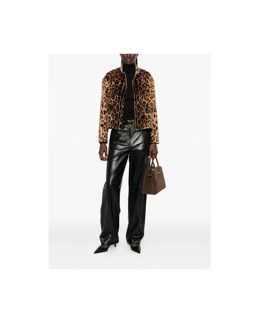 Max Mara Gray Leather Trousers
