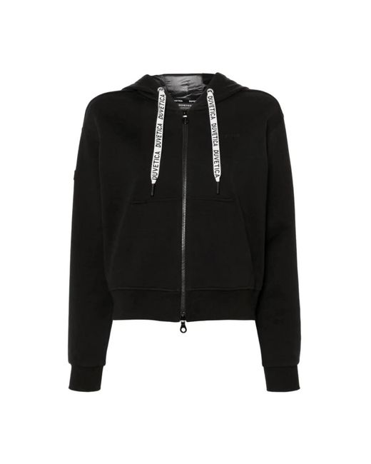 Duvetica Black Full-zip hoodie