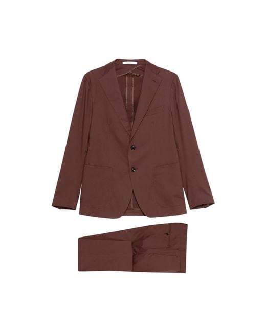 Tagliatore Brown Single Breasted Suits for men