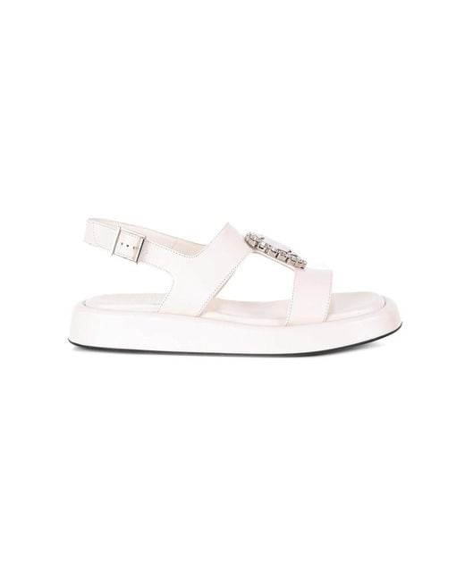 Loriblu White Flat Sandals