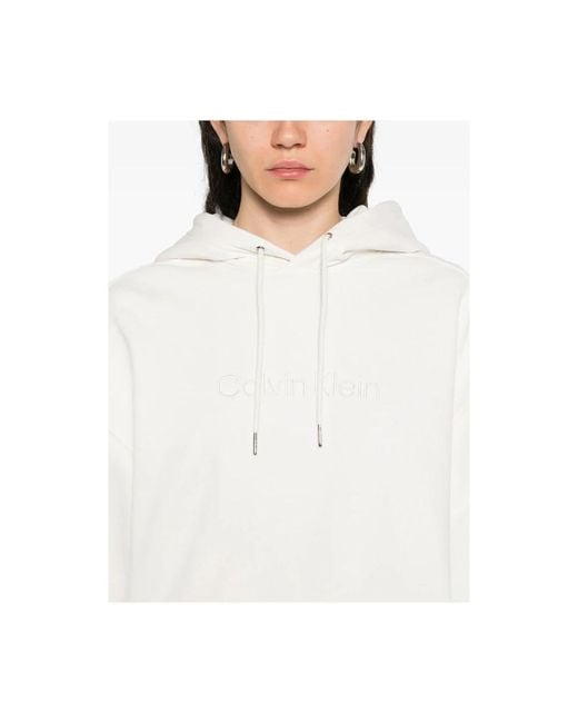 Calvin Klein White Hoodies