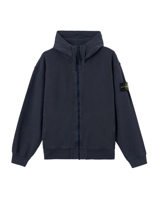 Stone Island Blue Zip-Throughs for men