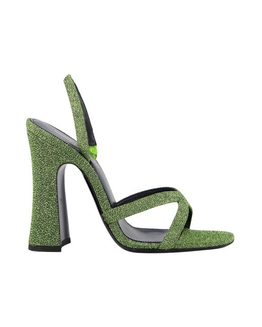 High Heel Sandals Saint Laurent de color Green