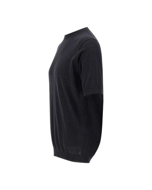 FILIPPO DE LAURENTIIS Black Round-Neck Knitwear for men