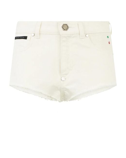 Philipp Plein White Hot Pants Basic
