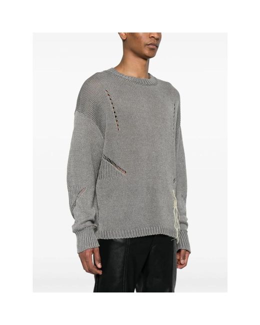 Roa Round-neck knitwear in Gray für Herren