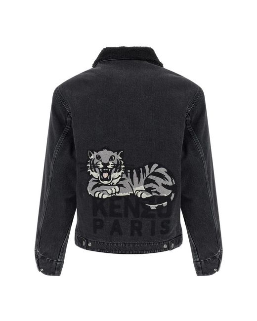 KENZO Blue Denim Jackets for men