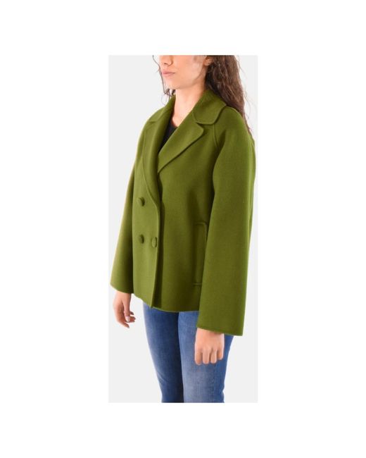 Weekend by Maxmara Green Double-Breasted Coats