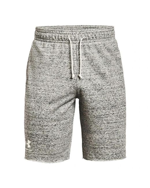 Rival terry shorts di Under Armour in Gray da Uomo