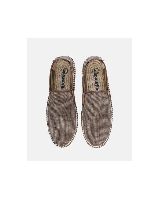 Espadrilles Klassischer Brauner Mokassin in Gray für Herren