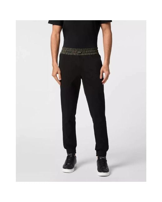 Philipp Plein Black Sweatpants for men