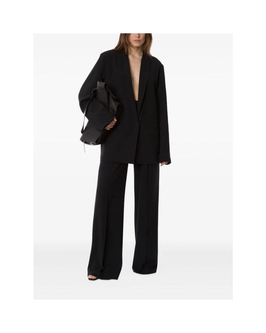 Alberta Ferretti Black Wide Trousers
