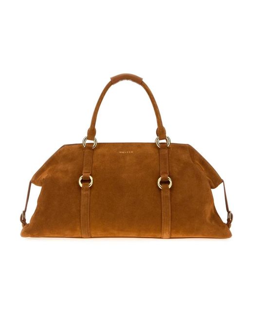 McQueen Brown Weekend Bags for men
