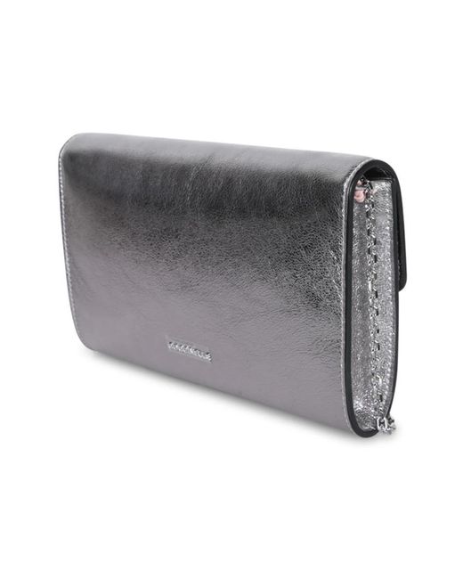 Coccinelle Silber Metallic Kette Clutch