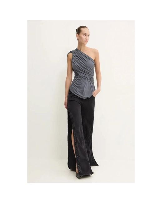 Y. Project Black Side Hook Flared Jeans