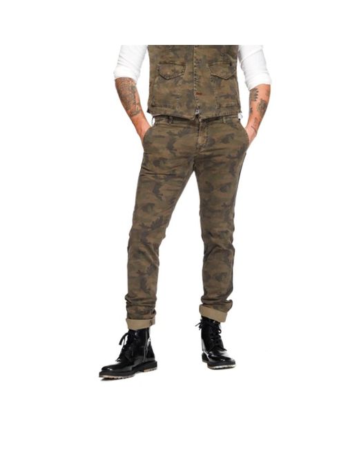 Mason's Brown Slim-Fit Trousers for men