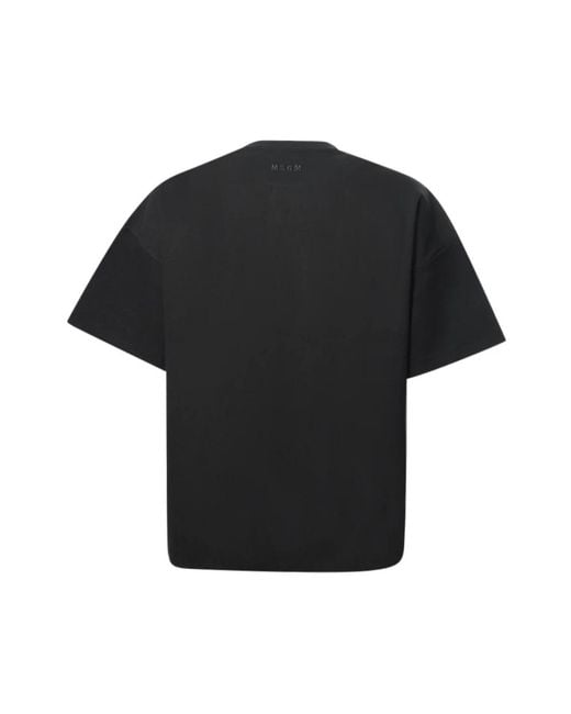 MSGM Black T-Shirts for men