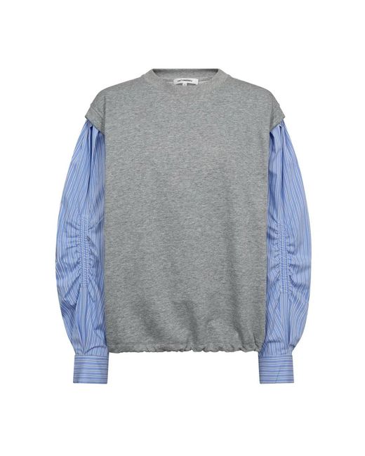 co'couture Overhemden ,Grijs ,Blouses in het Blue