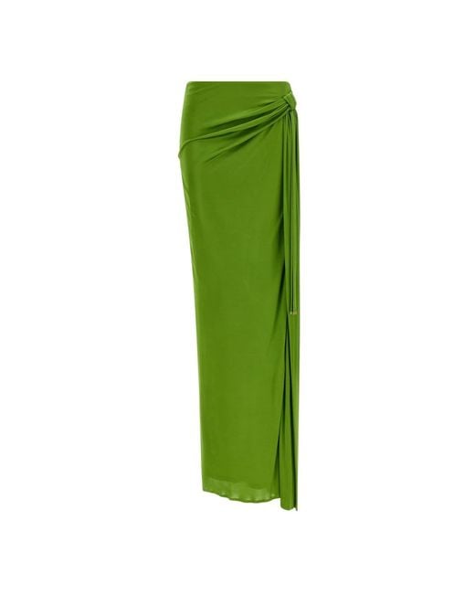 Elisabetta Franchi Green Maxi Skirts