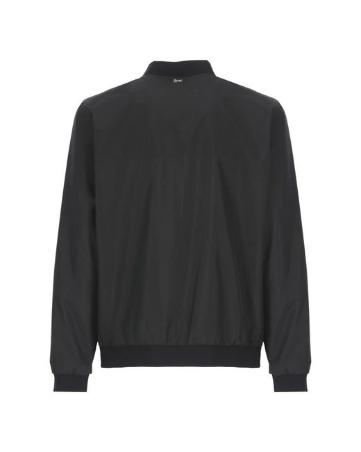 Herno Black Bomber Jackets for men