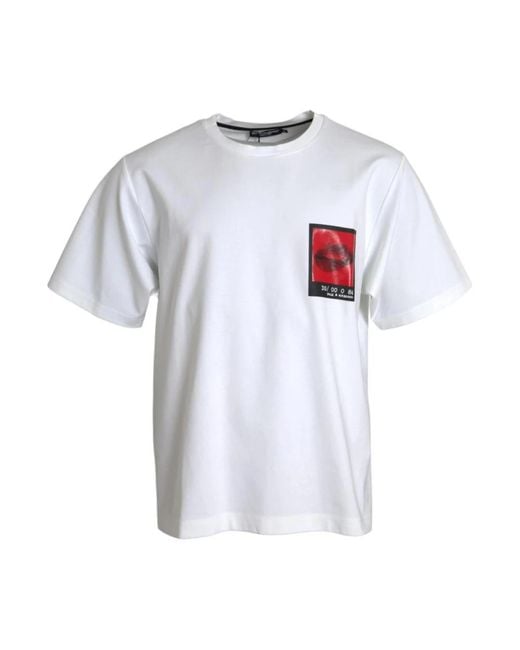 Dolce Gabbana Men's White T-Shirts