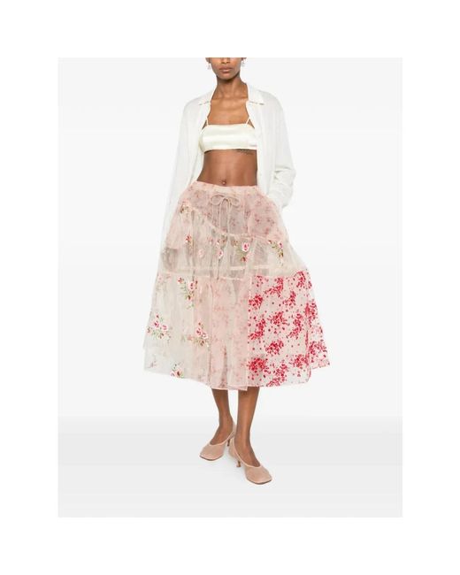 Simone Rocha Pink Patchwork Sheer Rock