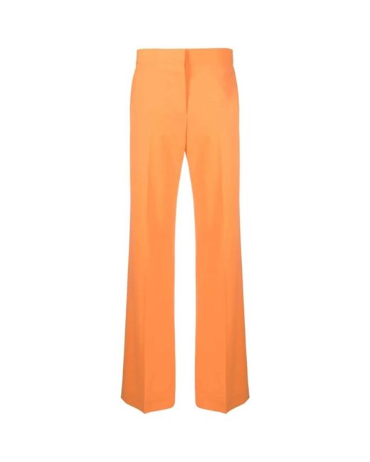 MSGM Broeken ,Oranje ,Wol Rechte Broek in het Orange