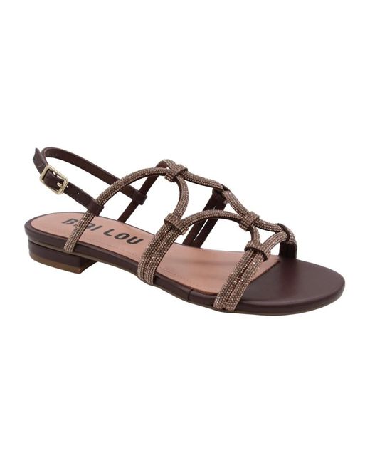 Bibi Lou Brown Flat Sandals