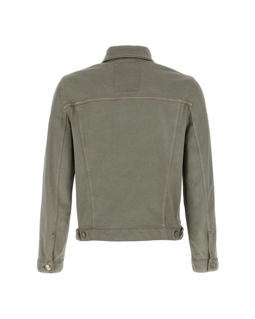 Brunello Cucinelli Green Denim Jackets for men