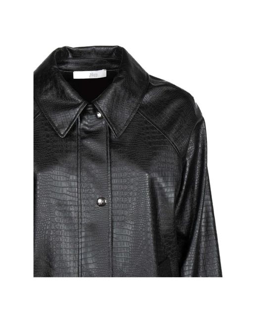 Max Mara Black Leather Jackets