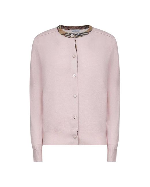 Cardigans di Burberry in Pink