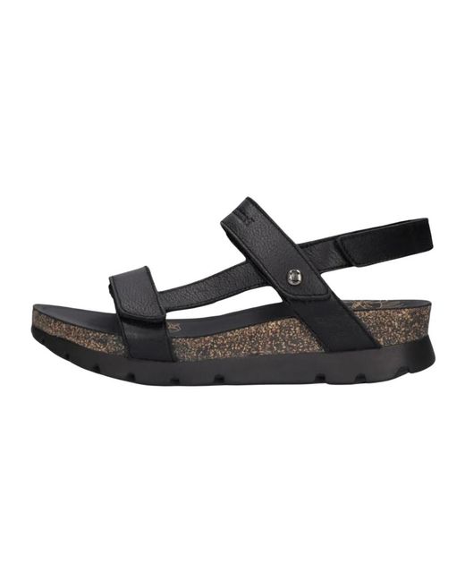 Panama Jack Black Elegante flache sandalen