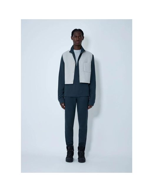 Rier Jassen ,Grijs ,Wol Walker City Gilet in het Blue voor heren