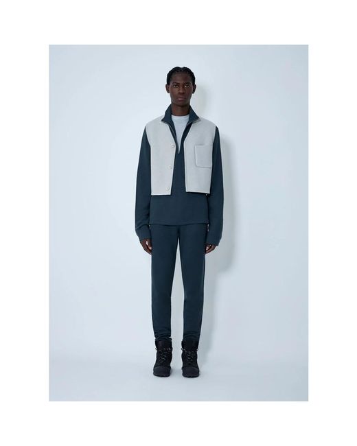 Rier Jassen ,Grijs ,Wol Walker City Gilet in het Blue voor heren