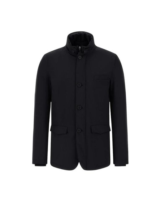 Herno Jassen ,Zwart ,Leer Laminar Blazer Windstopper 2-Laags Jas in het Black voor heren
