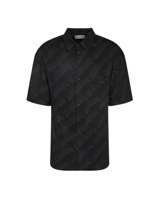 Balenciaga Black Short Sleeve Shirts for men