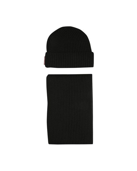 DSquared² Wollen Sjaal En Hoed Set in het Black voor heren