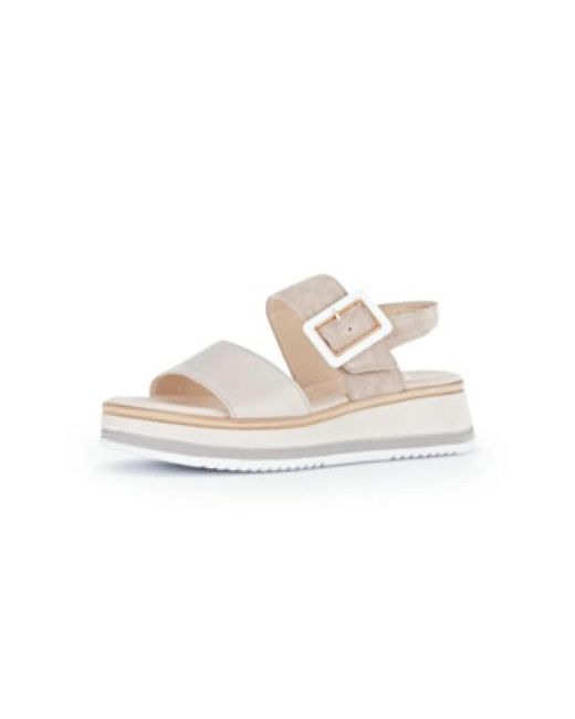 Gabor White Bequeme Sandalen Für Damen